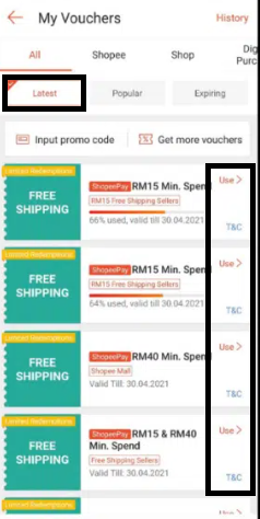 Claim voucher free shipping