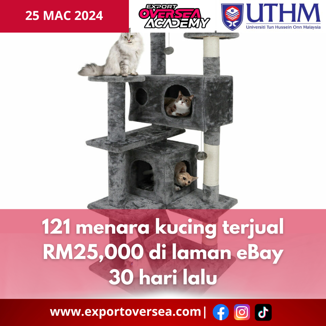 121 menara kucing terjual RM25,000 di laman eBay 30 hari lalu