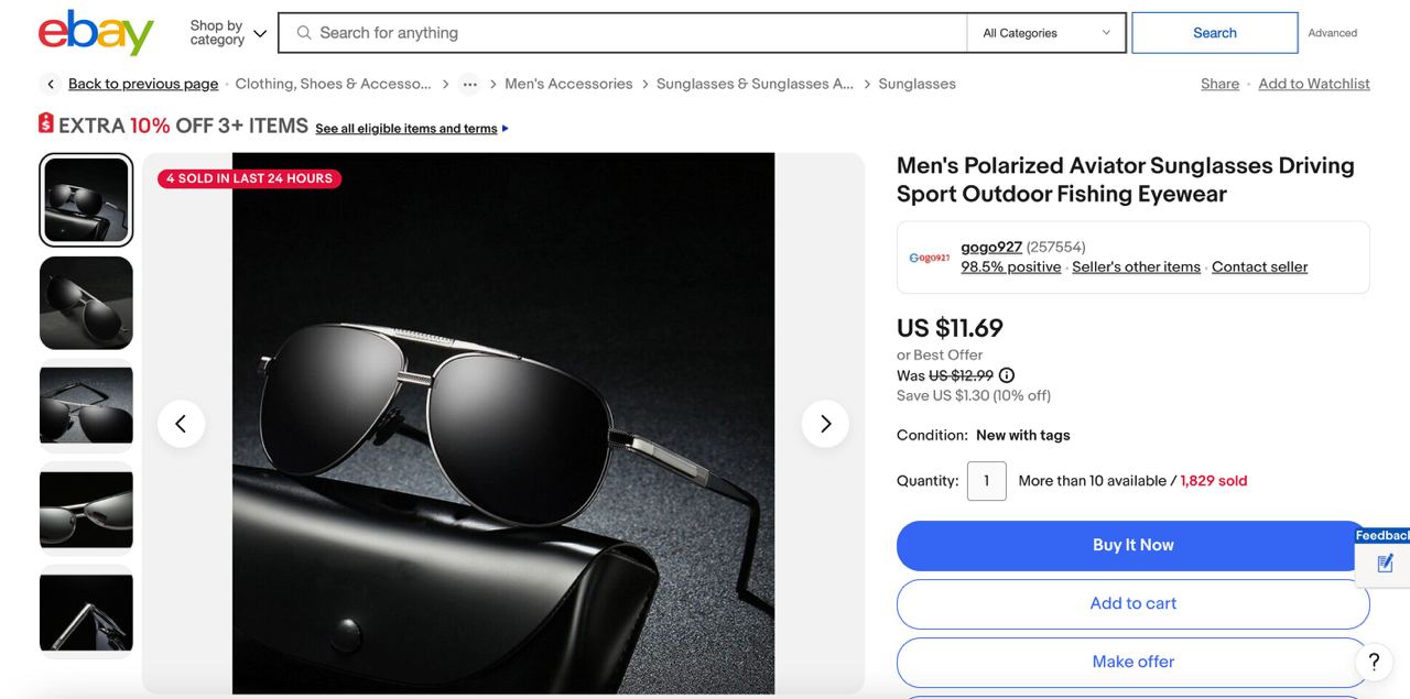 Musim panas di Amerika : sunglasses trending di eBay
